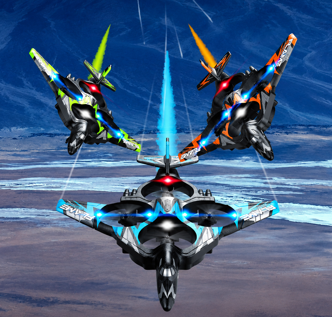 Aerojet Acrobático con Luces y Efecto de Propulsión